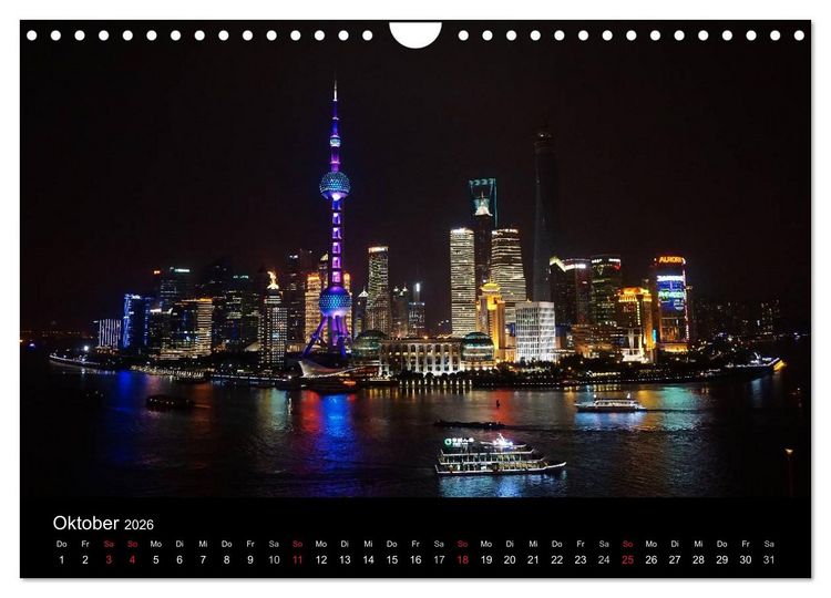 Produktbild: China 2026 - Metropolen und Landschaften (Wandkalender 2026 DIN A4 quer), CALVENDO Monatskalender