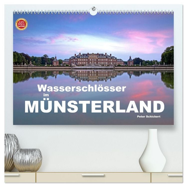 Produktbild: Wasserschl&ouml;sser im M&uuml;nsterland (hochwertiger Premium Wandkalender 2026 DIN A2 quer), Kunstdruck in Hochglanz