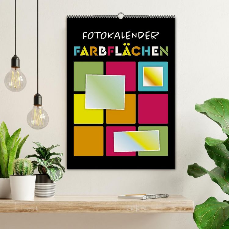 Produktbild: Fotokalender FARBFL&Auml;CHEN (Wandkalender 2027 DIN A2 hoch), CALVENDO Monatskalender