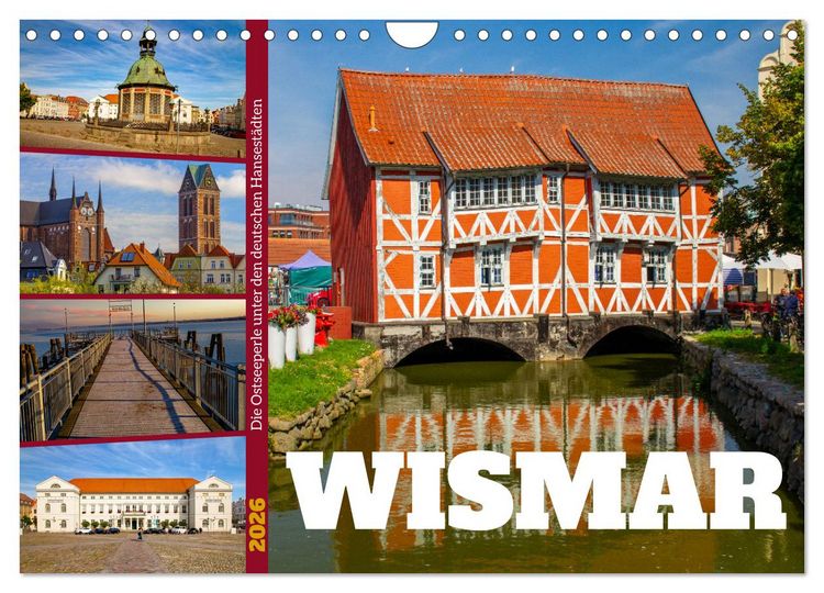 Produktbild: Wismar - Die Ostseeperle unter den deutschen Hansest&auml;dten (Wandkalender 2026 DIN A4 quer), CALVENDO Monatskalender