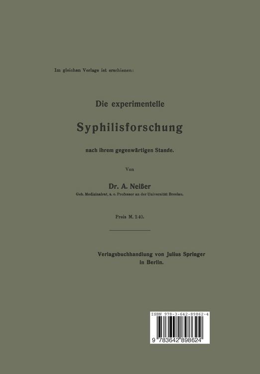 Produktbild: Die &Auml;tiologie der Syphilis