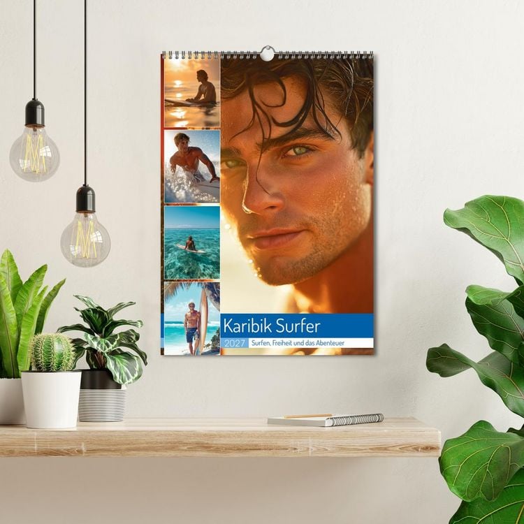Produktbild: Karibik Surfer (Wandkalender 2027 DIN A3 hoch), CALVENDO Monatskalender