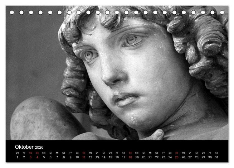 Produktbild: Lebende Steine - Skulpturen auf dem Friedhof Staglieno (Tischkalender 2026 DIN A5 quer), CALVENDO Monatskalender