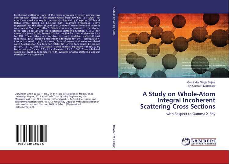 Produktbild: A Study on Whole-Atom Integral Incoherent Scattering Cross Sections