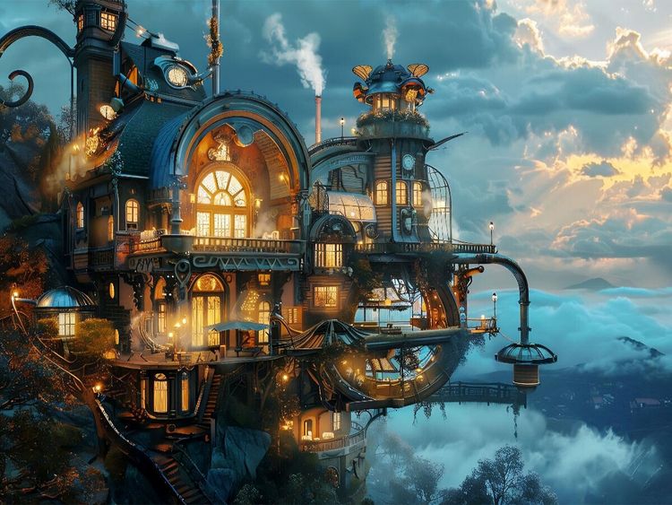 Produktbild: CALVENDO Puzzle Ein Motiv aus dem Kalender "Steampunk Domizile" | 1000 Teile Lege-Gr&ouml;&szlig;e 64x48cm Foto-Puzzle f&uuml;r gl&uuml;ckliche Stunden
