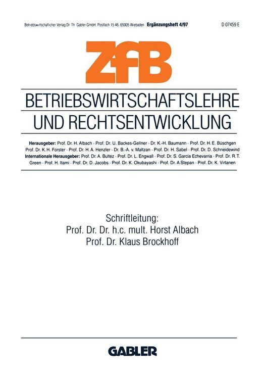 Produktbild: Betriebswirtschaftslehre und Rechtsentwicklung