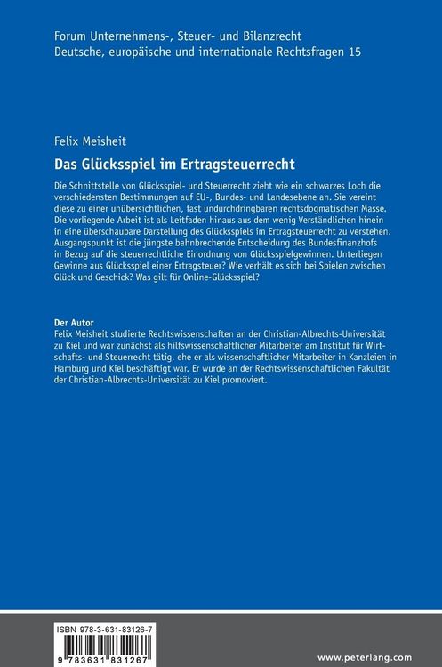 Produktbild: Das Gl&uuml;cksspiel im Ertragsteuerrecht