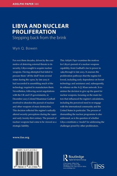 Produktbild: Libya and Nuclear Proliferation
