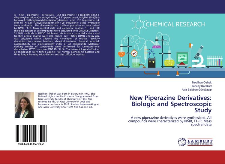 Produktbild: New Piperazine Derivatives: Biologic and Spectroscopic Study