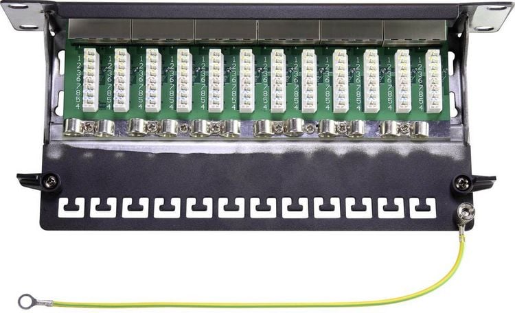 Produktbild: Renkforce Netzwerk-Patchpanel 254mm (10\") CAT 6 1 HE Best&uuml;ckt