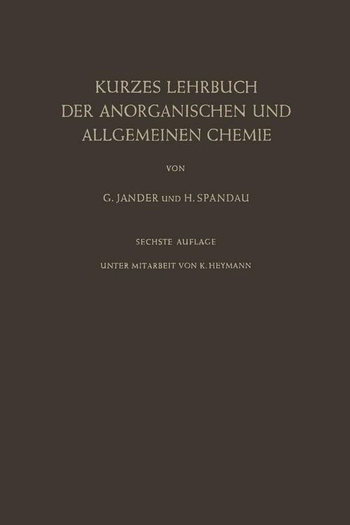 Produktbild: Kurzes Lehrbuch der Anorganischen und Allgemeinen Chemie