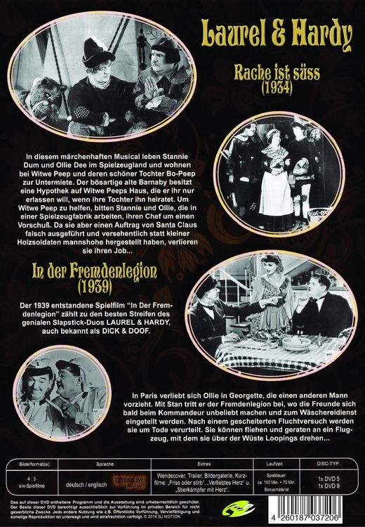 Produktbild: Laurel & Hardy: Rache ist s&uuml;&szlig;, In Der Fremdenlegion [2 DVDs]