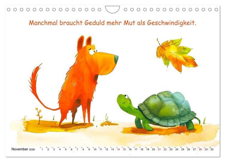 Produktbild: Vier Pfoten, viele Spr&uuml;che - Lustige Weisheiten mit Hund (Wandkalender 2026 DIN A4 quer), CALVENDO Monatskalender