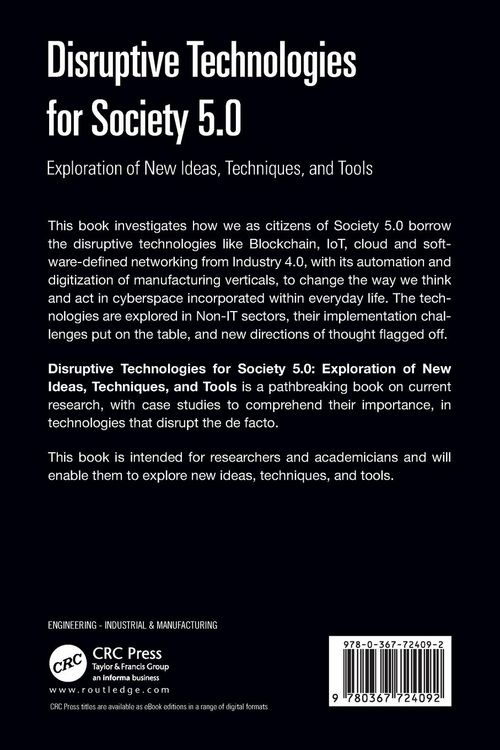 Produktbild: Disruptive Technologies for Society 5.0
