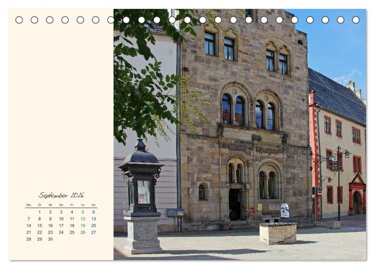 Produktbild: Saalfeld an der Saale &ndash; mein Streifzug durch die historische Altstadt (Tischkalender 2026 DIN A5 quer), CALVENDO Monatskalender