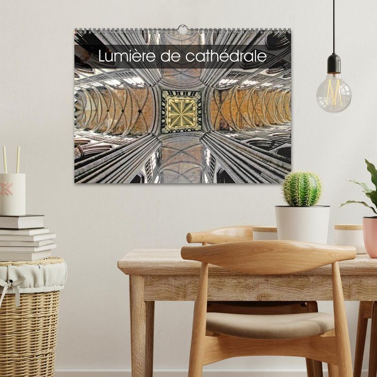 Produktbild: Lumi&egrave;re de cath&eacute;drale (Calendrier mural 2026 DIN A3 vertical), CALVENDO calendrier mensuel
