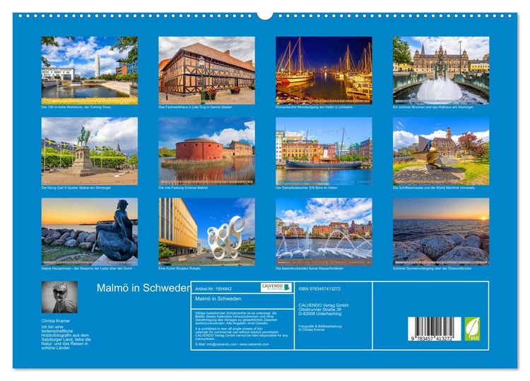 Produktbild: Malm&ouml; in Schweden (hochwertiger Premium Wandkalender 2026 DIN A2 quer), Kunstdruck in Hochglanz