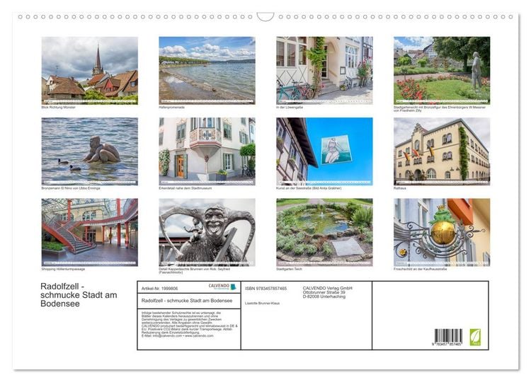 Produktbild: Radolfzell - schmucke Stadt am Bodensee (Wandkalender 2026 DIN A2 quer), CALVENDO Monatskalender