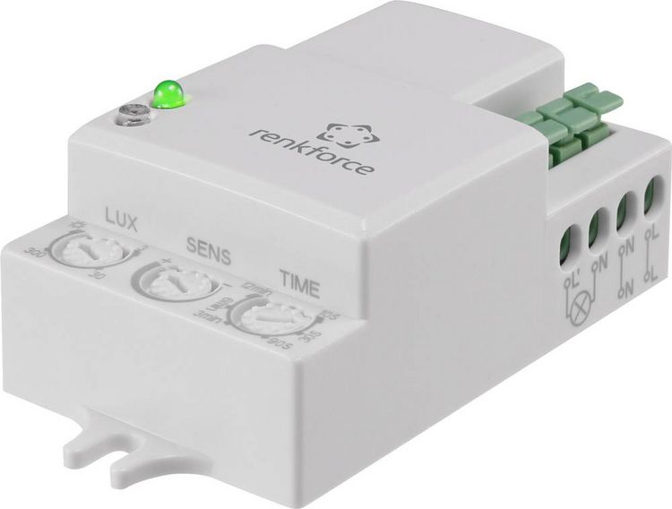 Produktbild: Renkforce 1530623 Decke, Wand HF-Bewegungsmelder 360&deg; Relais Wei&szlig;