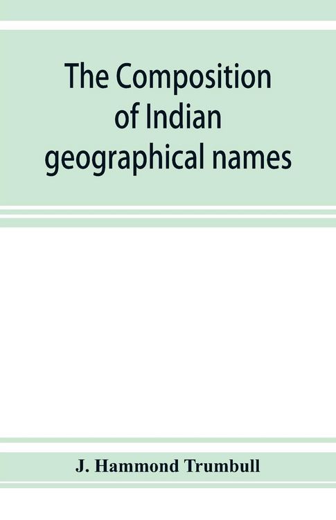 Produktbild: The composition of Indian geographical names