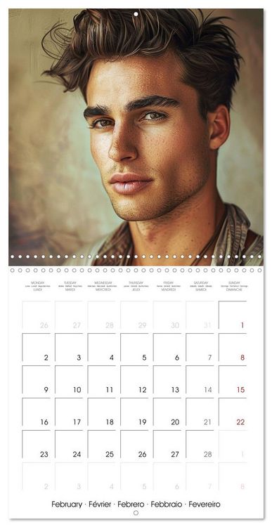 Produktbild: Men with irresistible charm (Wall Calendar 2026 12 &times; 12 Inch) CALVENDO 12 Month Wall Calendar
