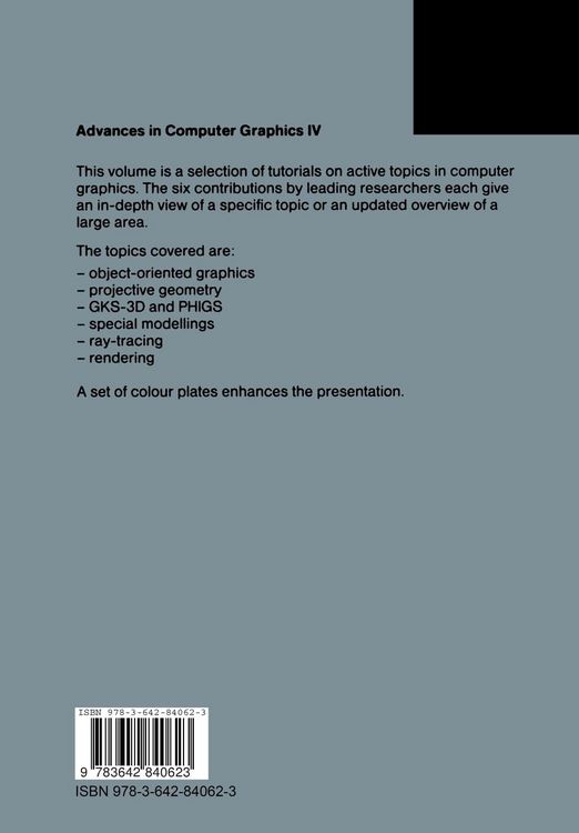 Produktbild: Advances in Computer Graphics IV