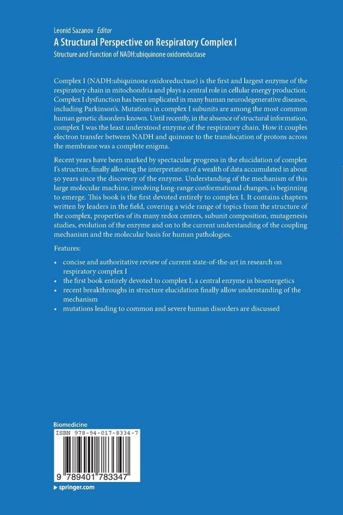 Produktbild: A Structural Perspective on Respiratory Complex I