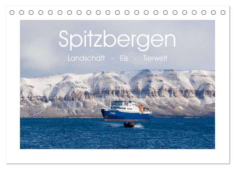 Produktbild: Spitzbergen - Landschaft - Eis - Tierwelt (Tischkalender 2026 DIN A5 quer), CALVENDO Monatskalender