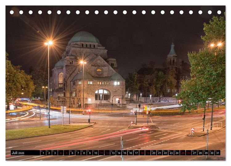 Produktbild: Essen bei Nacht (Tischkalender 2026 DIN A5 quer), CALVENDO Monatskalender