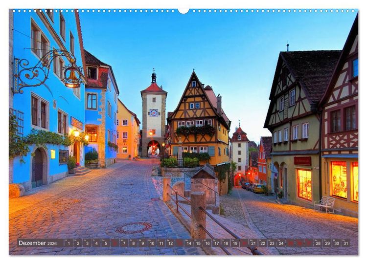 Produktbild: Rothenburg o. d. Tauber - Perle des Taubertales (Wandkalender 2026 DIN A2 quer), CALVENDO Monatskalender