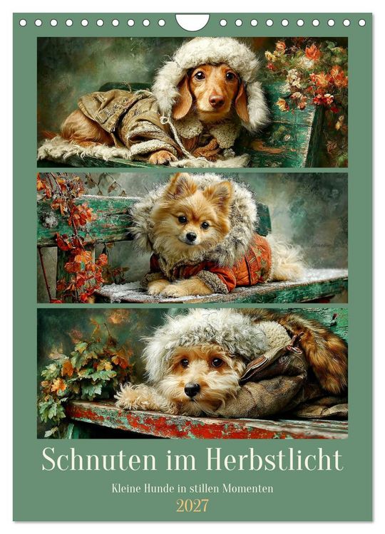 Produktbild: Schnuten im Herbstlicht. Kleine Hunde in stillen Momenten (Wandkalender 2027 DIN A4 hoch), CALVENDO Monatskalender