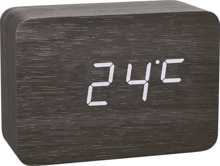 Produktbild: TFA Dostmann 60.2549.01 Funk Wecker Holz, Schwarz Alarmzeiten 1