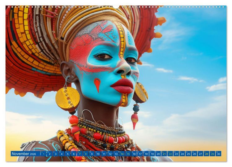 Produktbild: Surrealistische Bilder - Inspiriert von den Massai (Wandkalender 2026 DIN A2 quer), CALVENDO Monatskalender