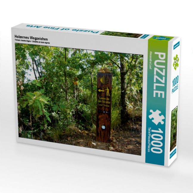 Produktbild: CALVENDO Puzzle Holzernes Wegzeichen 1000 Teile Puzzle quer | 1000 Teile Lege-Gr&ouml;&szlig;e 64 &times; 48 cm Foto-Puzzle f&uuml;r gl&uuml;ckliche Stunden