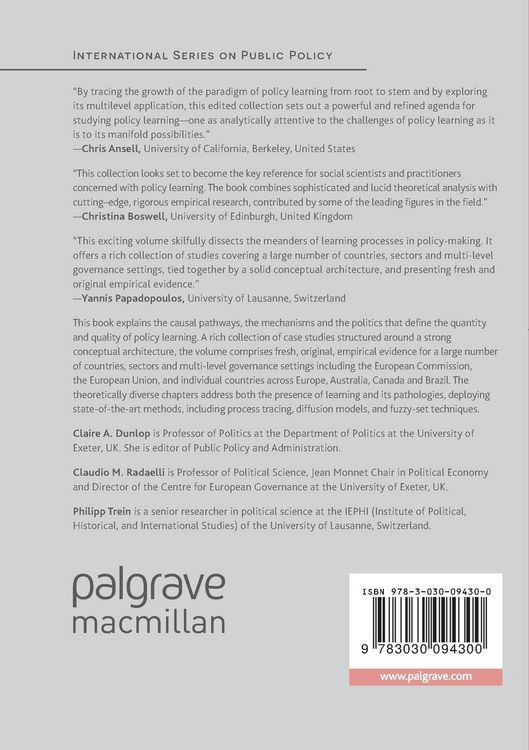 Produktbild: Learning in Public Policy