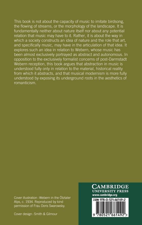 Produktbild: Webern and the Transformation of Nature