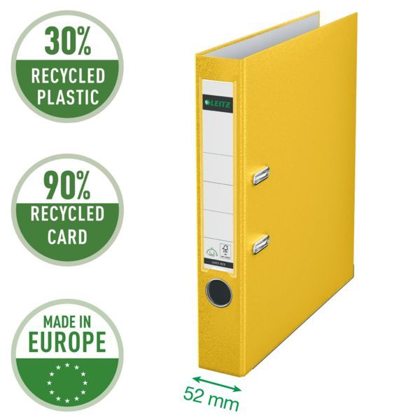 Produktbild: Leitz Qualit&auml;ts-Ordner 180&deg; Plastik, aus 90% recyceltem Karton und 30% vor Gebrauch recyceltem Kunststoff