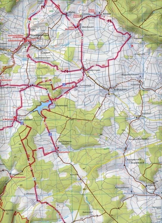 Produktbild: ADFC-Regionalkarte Schweinfurt, 1:50.000, reiß- und wetterfest, GPS-Tracks Download