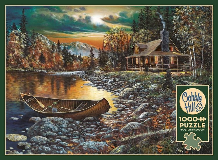 Produktbild: COBBLE HILL PUZZLES - Blockh&uuml;tte am See 1000 Teile