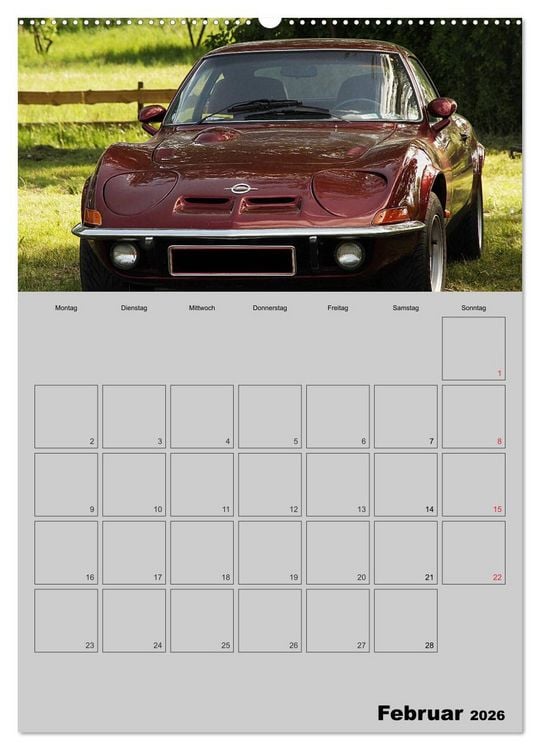 Produktbild: Opel GT Terminplaner (hochwertiger Premium Wandkalender 2026 DIN A2 hoch), Kunstdruck in Hochglanz