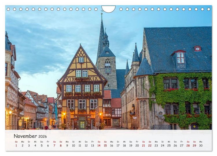 Produktbild: Quedlinburg - Die historische Altstadt (Wandkalender 2026 DIN A4 quer), CALVENDO Monatskalender