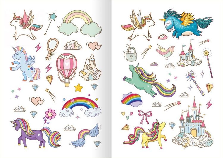 Produktbild: Glitzerspa&szlig; &ndash; Einhorn-Sticker