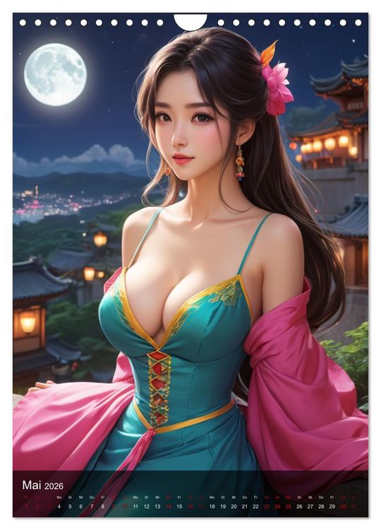 Produktbild: Sexy Manga Girls (Wandkalender 2026 DIN A4 hoch), CALVENDO Monatskalender
