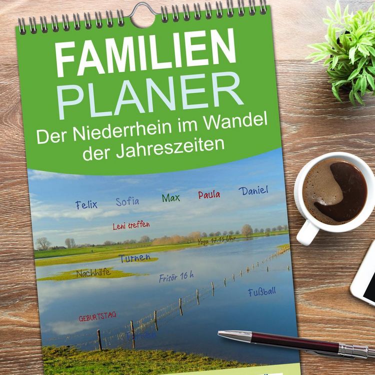 Produktbild: Familienplaner 2026 - Der Niederrhein im Wandel der Jahreszeiten mit 5 Spalten (Wandkalender, 21 x 45 cm) CALVENDO