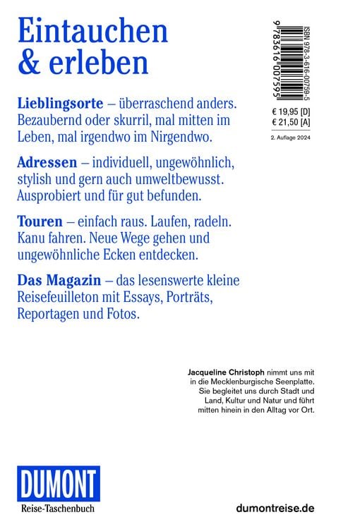 Produktbild: DUMONT Reise-Taschenbuch Reisef&uuml;hrer Mecklenburgische Seenplatte