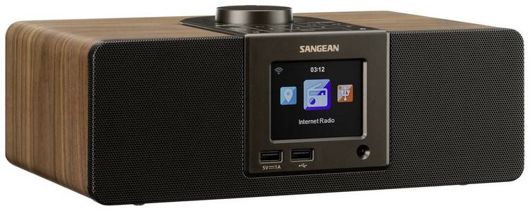 Produktbild: Sangean WFR-32 Internet Tischradio Internet Bluetooth&reg;, AUX, USB, Internetradio Inkl. Fernbedienung Schwarz, Holz