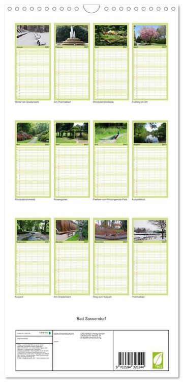 Produktbild: Familienplaner 2027 - Bad Sassendorf mit 5 Spalten (Wandkalender, 21 x 45 cm) CALVENDO