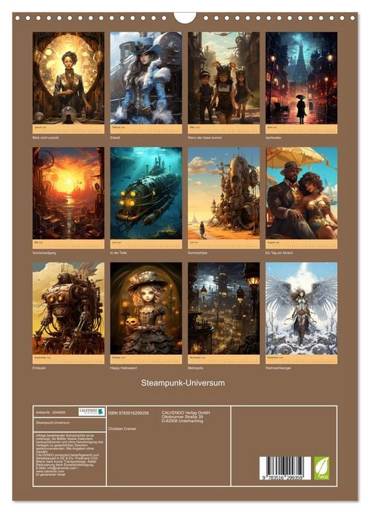 Produktbild: Steampunk-Universum (Wandkalender 2026 DIN A3 hoch), CALVENDO Monatskalender