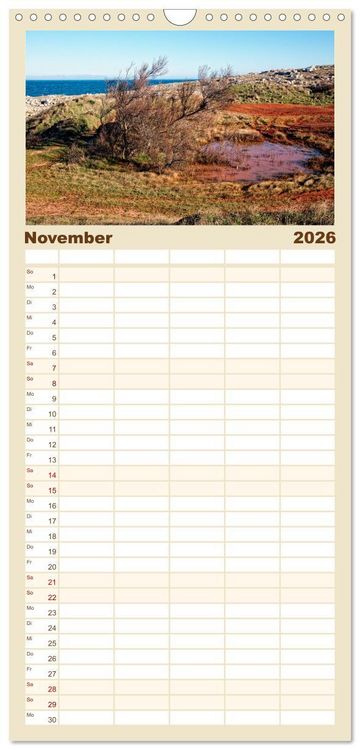 Produktbild: Familienplaner 2026 - il Salento Kulturlandschaft zwischen zwei Meeren mit 5 Spalten (Wandkalender, 21 x 45 cm) CALVENDO