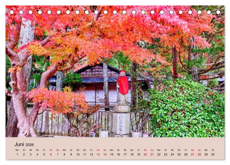 Produktbild: Japan im Herbst (Tischkalender 2026 DIN A5 quer), CALVENDO Monatskalender